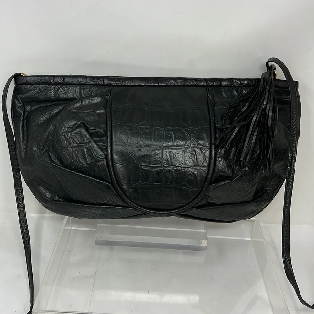 Meyers Large Dark Green Clutch Zip Top Shoulder Bag